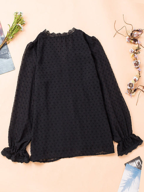womens-blouses-commuter-long-sleeve-lace-splice-blouse
