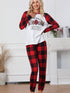fiery-red-plaid-merry-christmas-graphic-loungewear-set