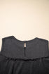Dark Grey Tiered Frill Trim A-line Tank Top
