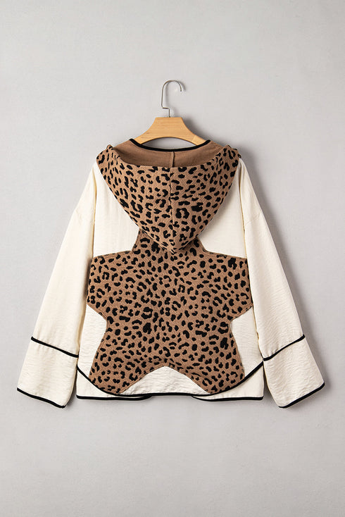 leopard patchwork jacket