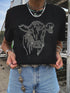 black-rhinestone-steer-head-graphic-fashion-t-shirt