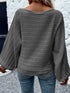 dark-grey-lantern-sleeve-eyelets-textured-knit-sweater