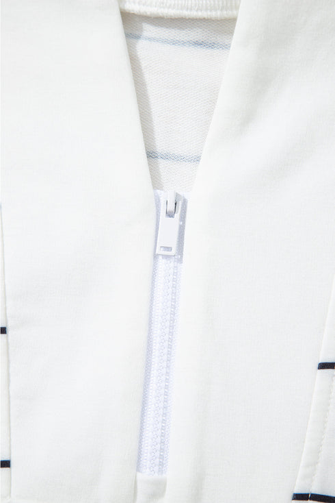 striped print pullover