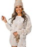 white-plush-star-pattern-long-sleeve-pullover-and-shorts-lounge-set