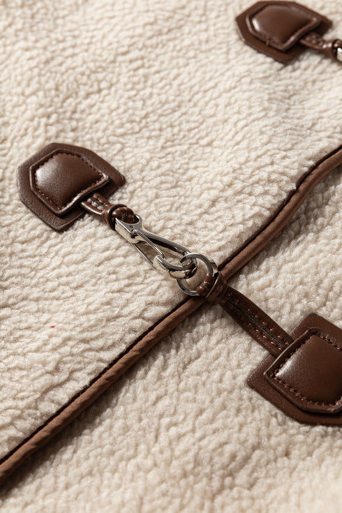 Apricot Toggle Button Teddy Coat