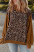 leopard patchwork top