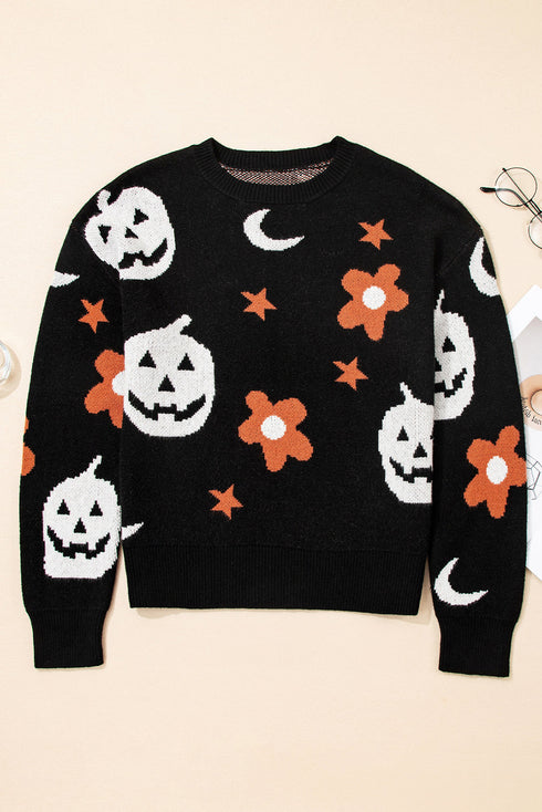 black halloween sweater