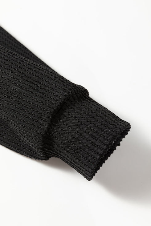 Black JOLLY Corded Long Sleeve Top and Pockets Pants Set