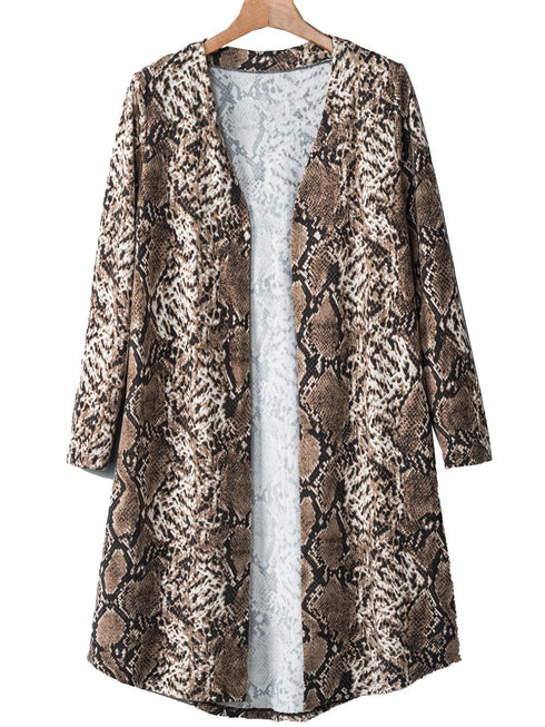 snake-print-long-cardigan