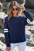 varsity stripe sweatshirt