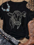 black-rhinestone-steer-head-graphic-fashion-t-shirt