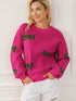 rose-red-fierce-animal-pattern-casual-knitted-sweater