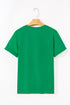 Bright Green Mardi Gras Sequin Holiday Patterned Festive T Shirt