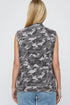 Gray Camo Cargo Denim Vest