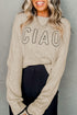 oatmeal-ciao-letter-graphic-crew-neck-sweater