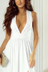elegant-solid-deep-v-neck-split-dress