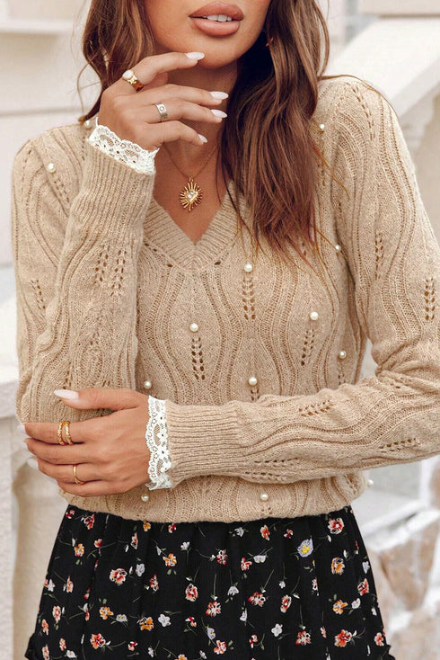 pearl beaded sweater