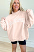 light pink crewneck sweatshirt