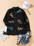 black-sequined-tigers-graphic-raw-hem-frayed-denim-jacket