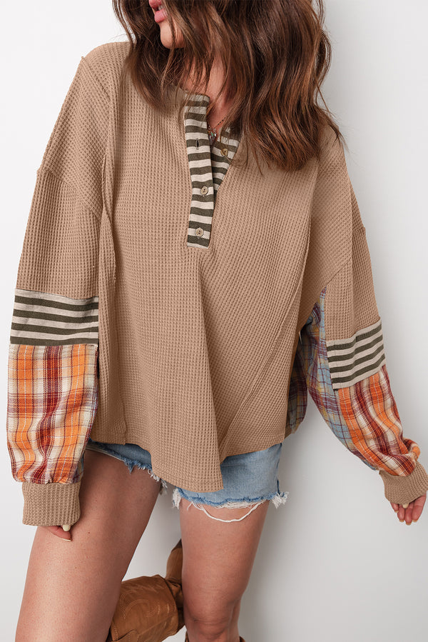 waffle long sleeve top