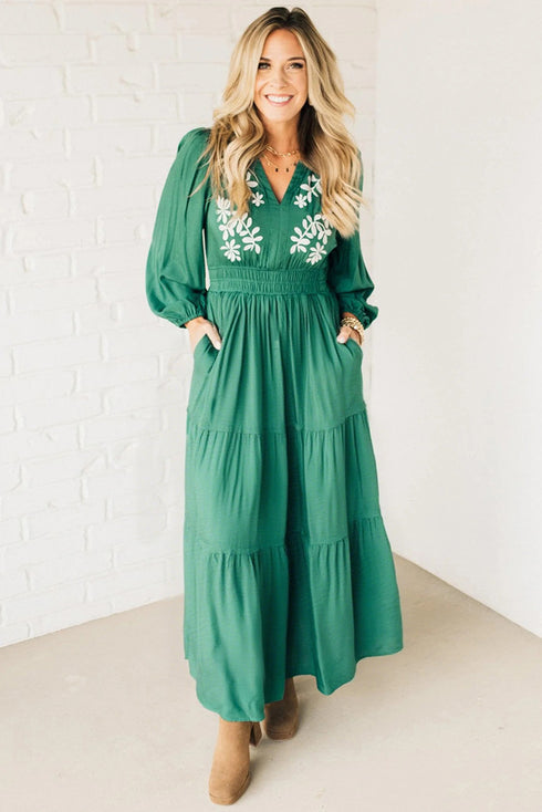 long sleeve maxi dress