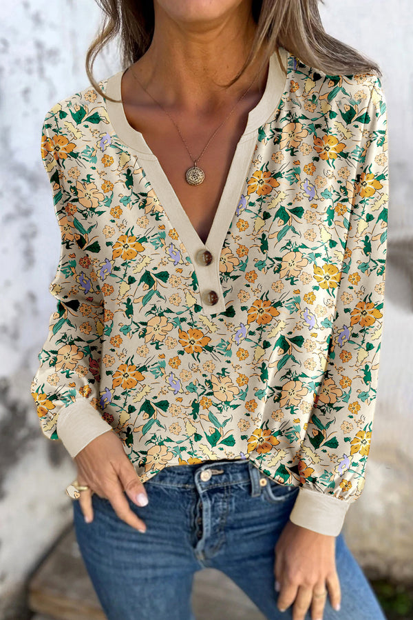 floral long sleeve top
