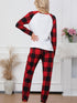 fiery-red-plaid-merry-christmas-graphic-loungewear-set
