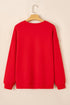 Red xoxo Valentines Heart Sketch Printed Pullover Sweatshirt