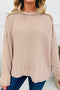 ribbed long sleeve top