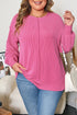 plus size ribbed long sleeve top