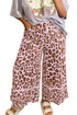 Pink Leopard Wide Leg Cropped Pants