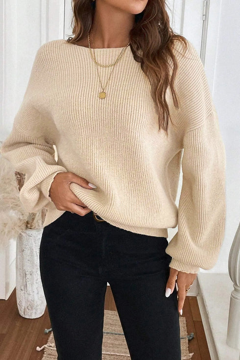 ribbed knit sweater
