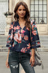 long-sleeve-flower-print-lapel-shirt