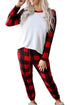 fiery-red-plaid-raglan-sleeves-top-and-drawstring-pants-lounge-set