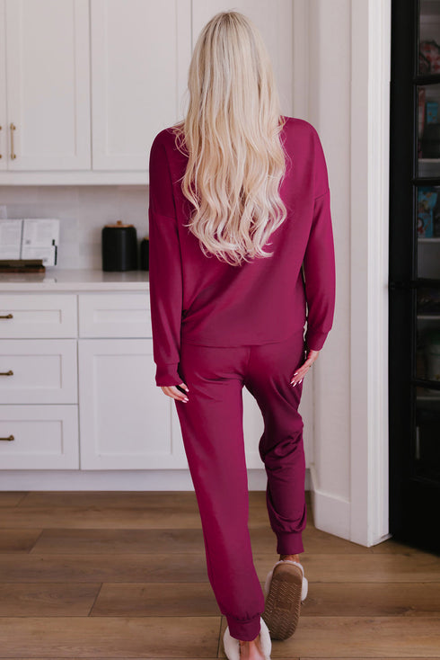 women-solid-color-long-sleeve-long-pants-pajamas-set