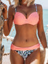 sexy-pink-padded-gather-push-up-bikini-set