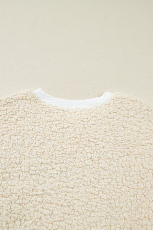 white embroidered sweatshirt