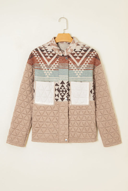 aztec quilted jacket