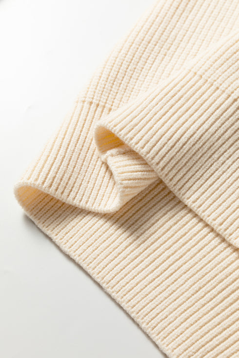 ribbed knit sweater