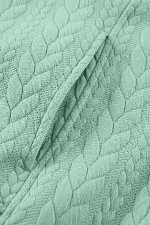 cable texture hoodie