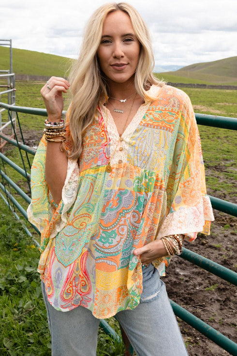map-printed-v-neck-casual-long-sleeve-blouses