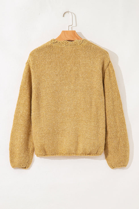 lantern sleeve cardigan