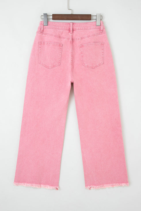 womens wide leg cropped jeans