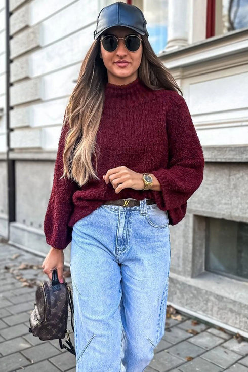 Burgundy top