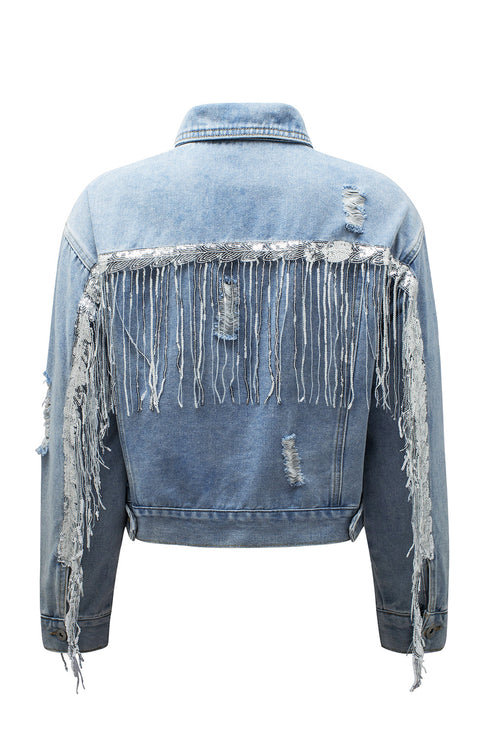 sky-blue-sequin-embellished-fringe-distressed-denim-jacket