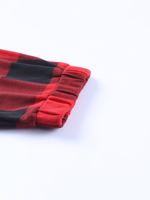 fiery-red-plaid-merry-christmas-graphic-loungewear-set