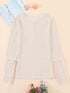 beige-crochet-lace-hem-sleeve-button-top