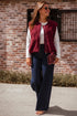 Burgundy Suede Zipped Sleeveless Vest