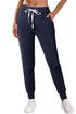 Navy Blue Drawstring Elastic Waistband Pocketed Joggers