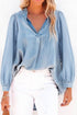 womens-blouses-ruffled-lapel-single-breasted-blouses